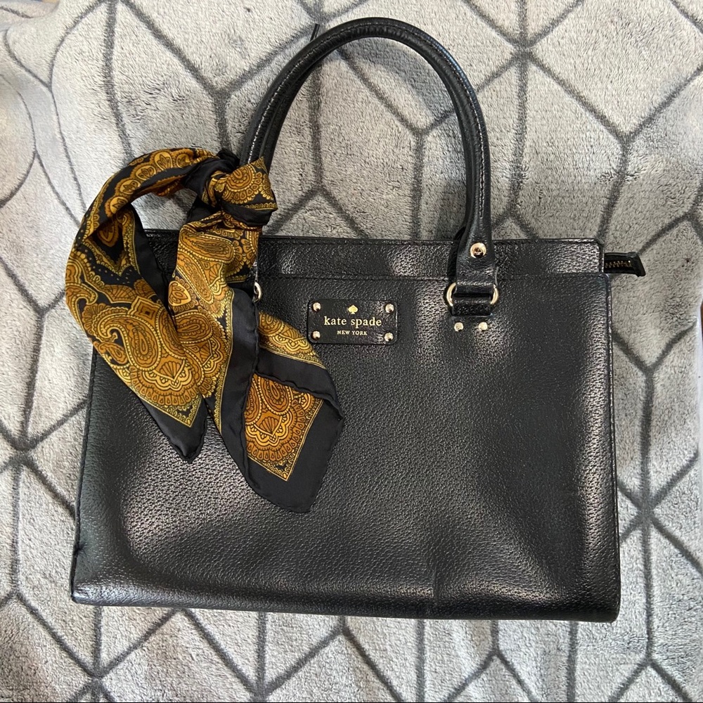 Kate Spade Wellesky Durham Black Leather Handbag M